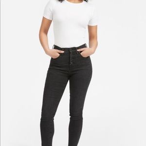 Everlane -Stretch High-Rise Skinny Button Fly